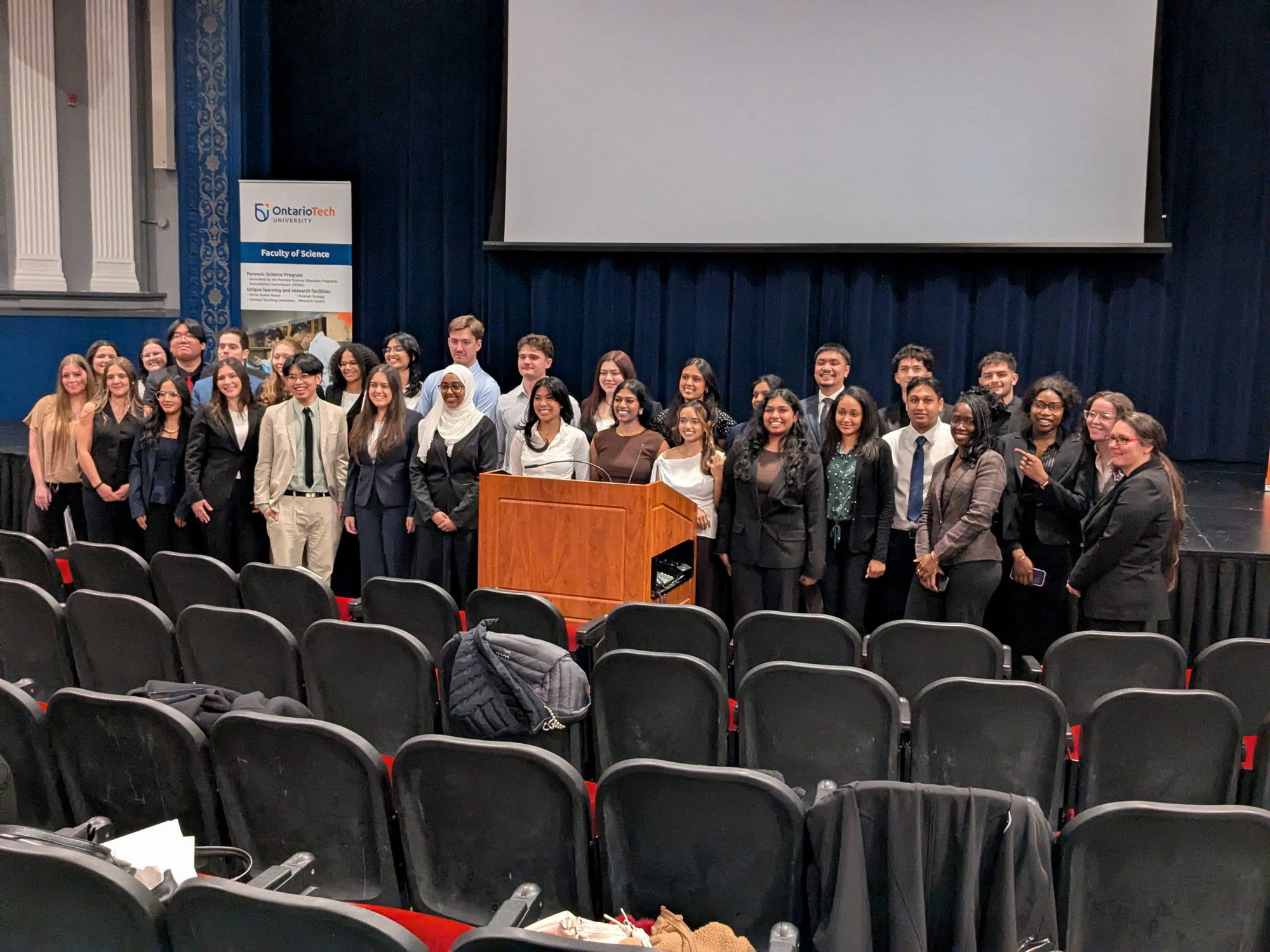 This is a group photo featuring the 2026 Graduating Class in Forensic Science.