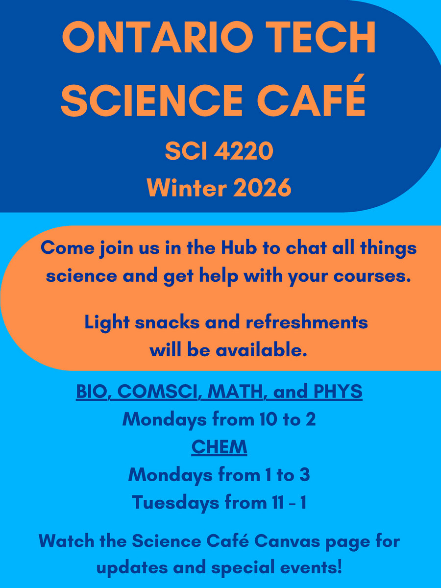 Science Cafe Schedule, Winter 2026