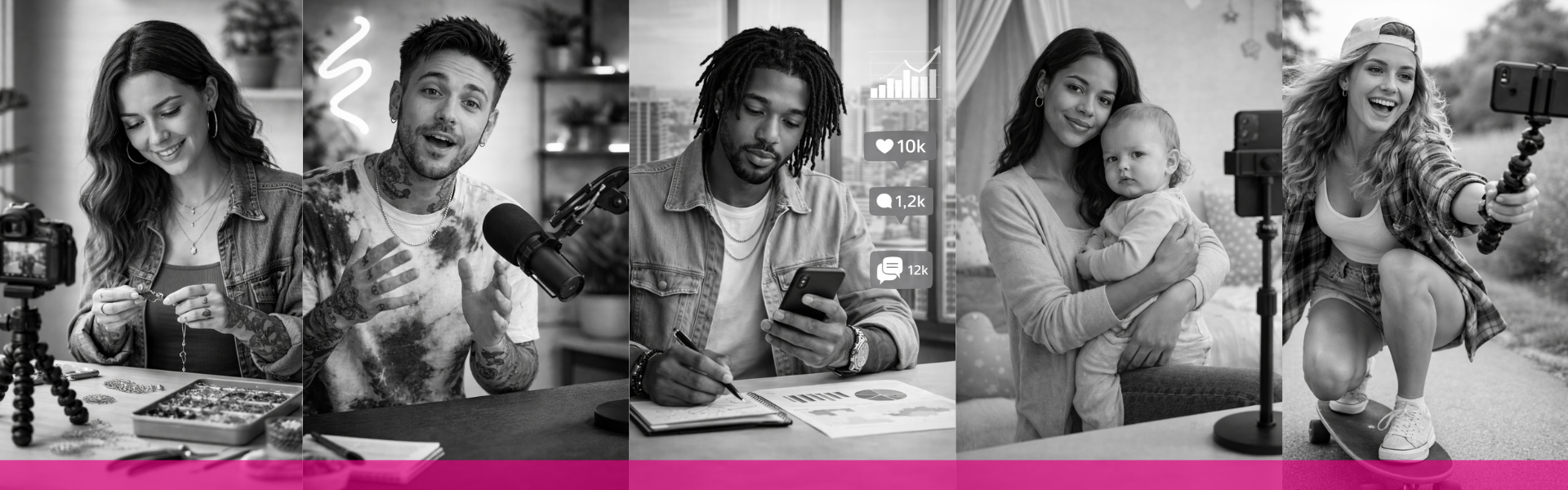 screen of cheerful millennials 