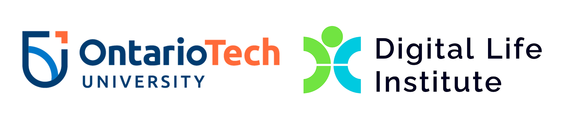 Ontario Tech University logo and Digital Life Institute logo