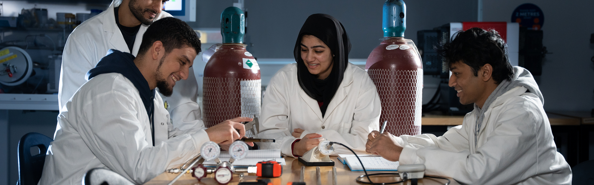 Students in a nuclear lab