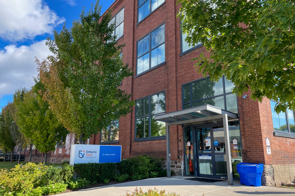 Located at 61 Charles Street immediately east of the Tribute Communities Centre, the former Alger Press Building (1946-1993) was renovated and refurbished by Ontario Tech in 2010 and is one of the university’s key academic hubs. This historic Oshawa building dates back to 1903.