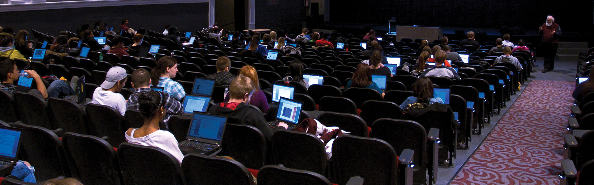 Students in the Regent Theatre lecture hall
