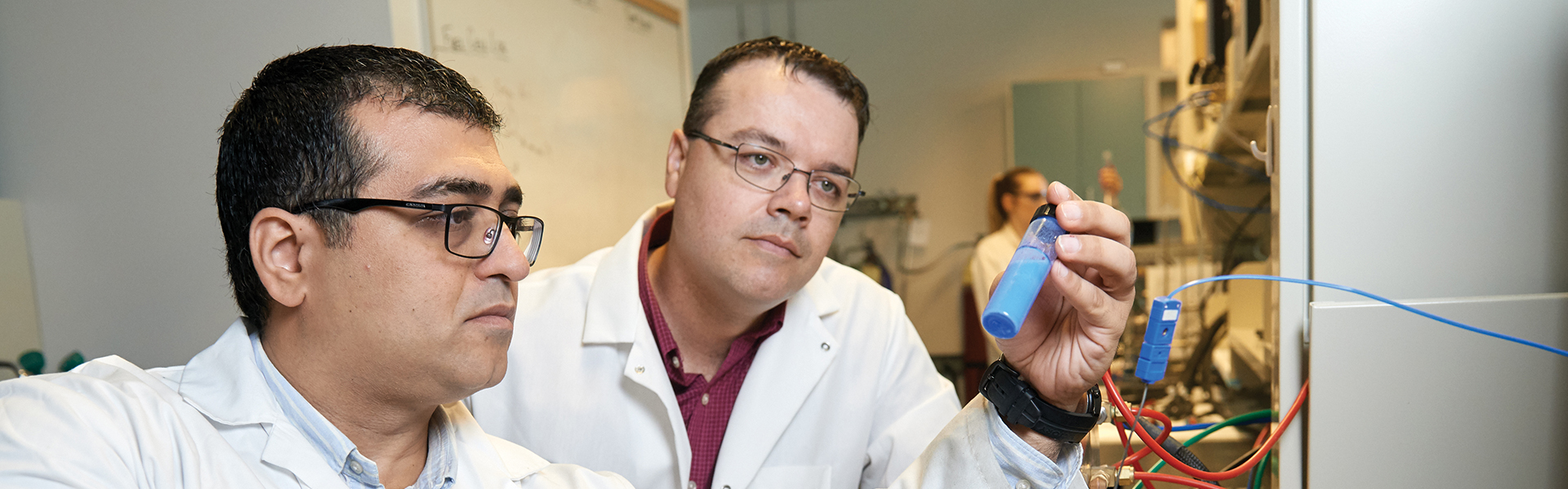 two researchers in a lab