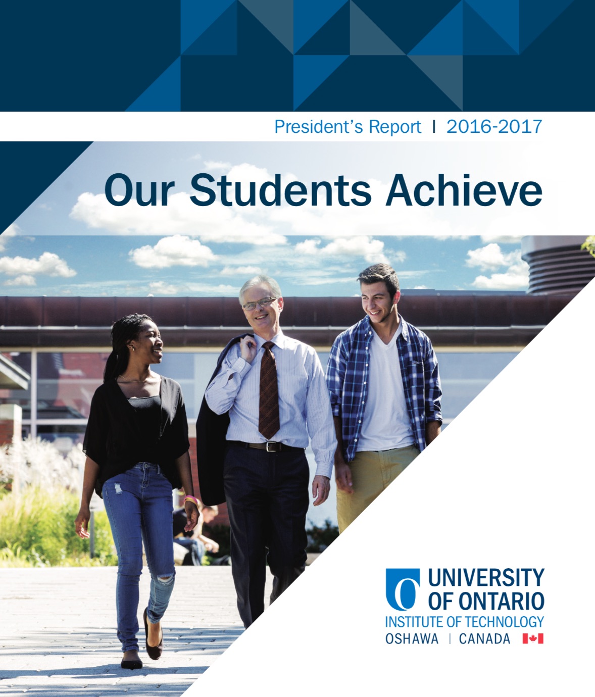 The cover of the President's Report 2016-2017: Our Students Achieve